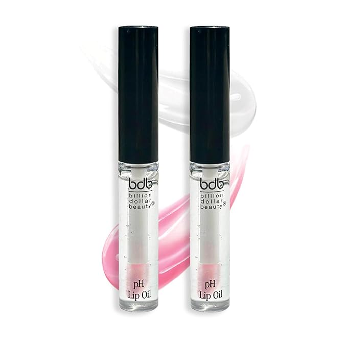 billion dollar brows pH Lip Oil Blushing Effect 2 Pack - Bespoke Color Changing Tint For Women - Hydrating Gloss Shine & Long Lasting Tinted Coloring without Stickiness