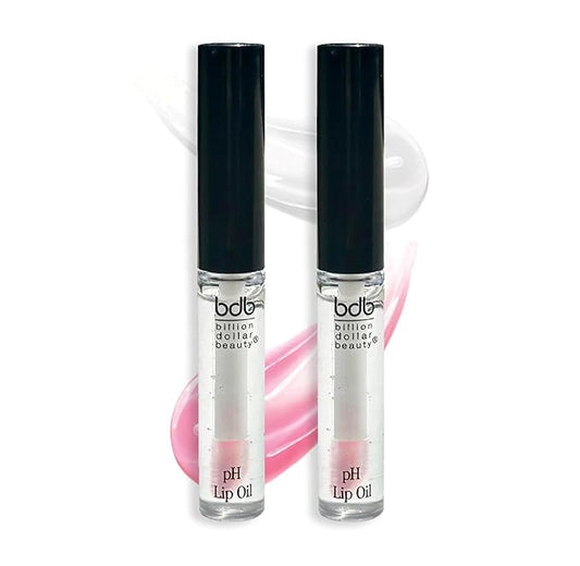 billion dollar brows pH Lip Oil Blushing Effect 2 Pack - Bespoke Color Changing Tint For Women - Hydrating Gloss Shine & Long Lasting Tinted Coloring without Stickiness