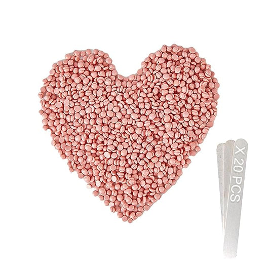 Wax Beads for Hair Removal, 2.5lbs Hard Wax Beads for Leg, Bikini, Back, Armpit, Chest, Eyebrow, Body Waxing Beans Bulk for Brazilian, Painless Wax with Sticks for Women, Men (Rose Scent)