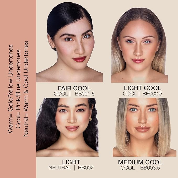 bellapierre BB Cream with SPF 20 - Tinted Sunscreen, Concealer, Matte Foundation, & Moisturizing Face Cream | Lightweight Formula + Pump Top Applicator | Non-Toxic & Paraben Free | 1.7 Oz - Light