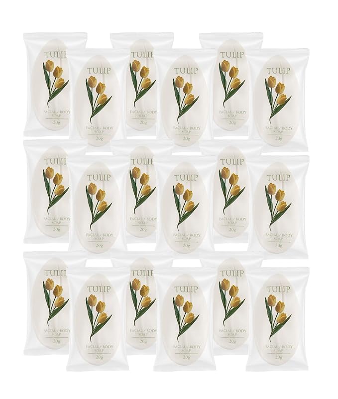 Tulip 204 Count Travel/Spa Facial Body Soap 0.7 Ounce Hotel Size In Bulk Individually Wrapped Scented With A Fresh Fragrance