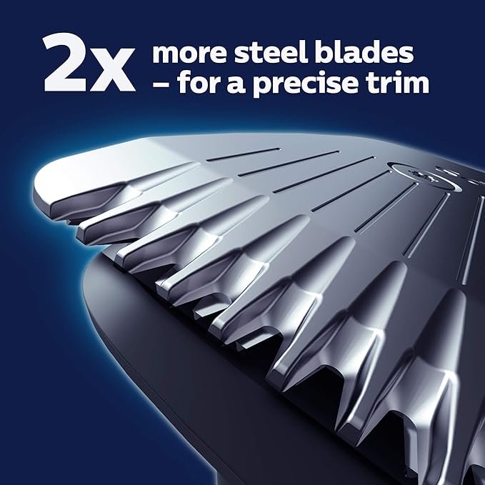 Philips Norelco Beard Trimmer and Hair Clipper - Cordless Grooming, Rechargeable, Adjustable Length, Beard Trimmer and Hair Clipper - No Blade Oil Needed - BT3230/41