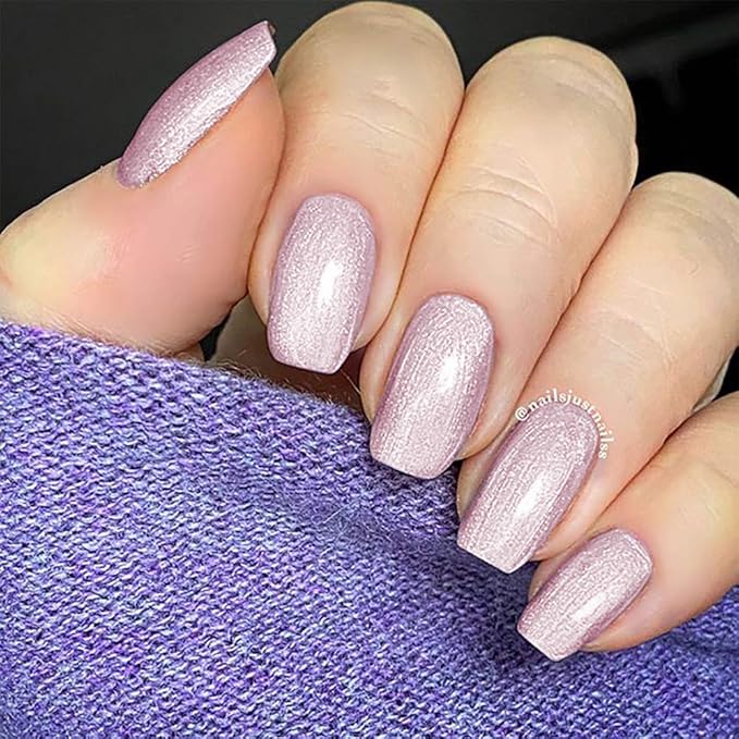 duri Nail Polish, 765 Cyber See, Light Lavender Metallic Shimmer, Full Coverage, Fast Drying, Long Lasting, Easy to Apply, 0.45 Fl Oz