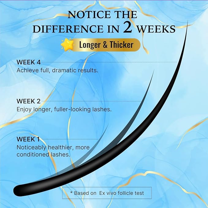 VieBeauti Premium Eyelash Growth Serum: 5mL 5-Month Supply Lash Enhancing Serum with Advanced Formula to Boost Longer Fuller and Thicker Looking Lashes - Vegan & Cruelty-Free for Sensitive Eyes