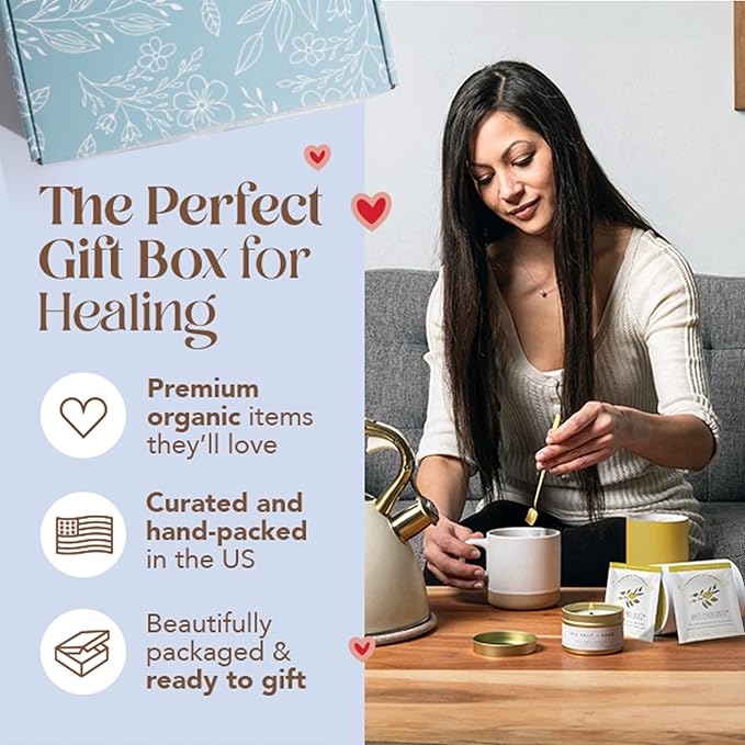 Unboxme Gifts Mini Healer Gift Box - Luxe Self Care Gift for Women | Premium Care Package with Card | Relaxation & Wellness Spa Basket