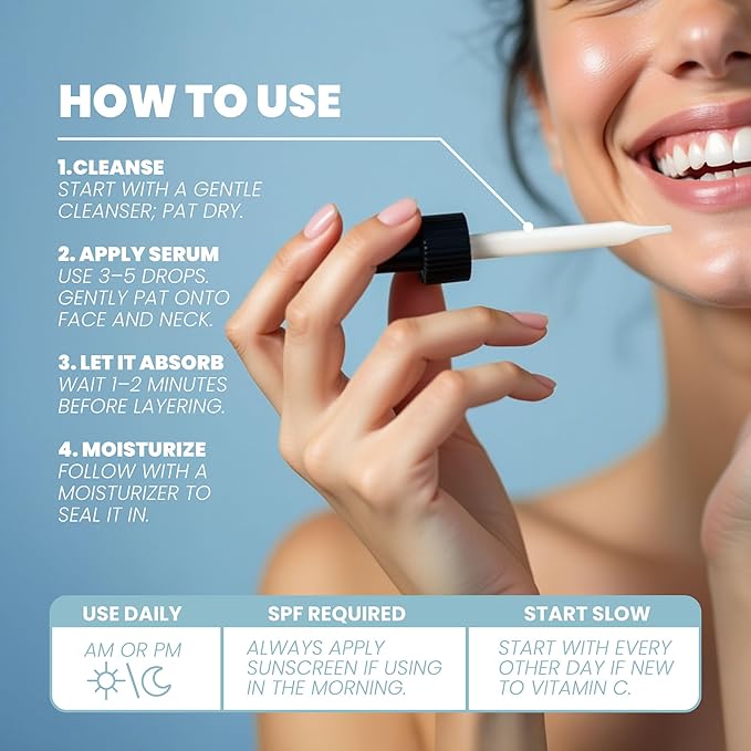 Eva Naturals Vitamin C Face Serum With Hyaluronic Acid - Anti Aging Serum - Reduce Dark Spots, Acne & Wrinkles - Retinol, Niacinamide & Salicylic Acid, Brightening Skin Serum for Glowing Skin