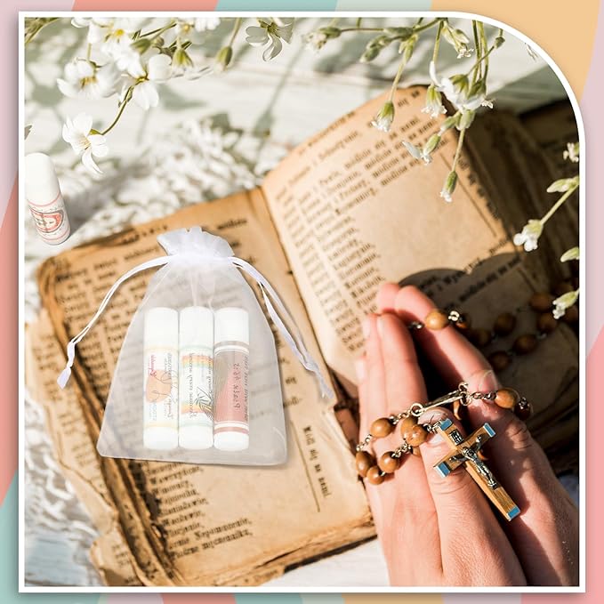 50 Pack Religious Lip Balm for Women Lip Balm with Scripture Bulk Christian Gifts Faith Bible Verse Scripture Inspirational Gift Party Favors Coworkers 10 Styles(Boho)