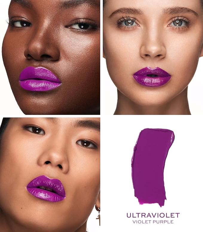 MAKE Beauty Cream Supreme Long-Lasting Lipstick. High Impact Hydrating Lip Color with Emollient Moisturizing Formula. Creamy Semi-Glossy Lipstick - Shade, Ultraviolet