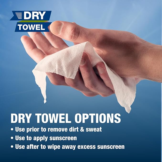 CoreTex Sun X 30+ Individual Sunscreen Packet & Dry Application Towels (25ct.) - Free of Parabens, Oxybenzone, Octinoxate - Oil Free, Broad Spectrum (UVA/UVB) Sunscreen - Water Resistant Up to 80 Min.