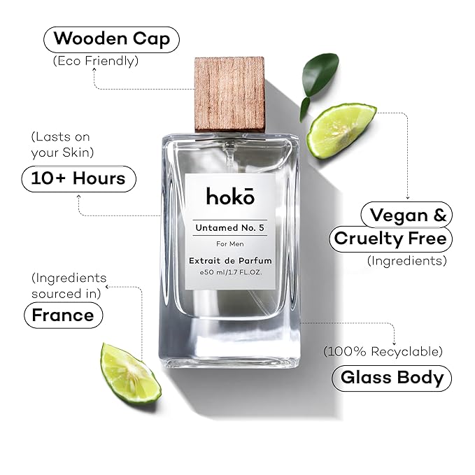 HOKO Untamed No. 5 – Premium Impression of Sauvage | Extrait de Parfum, 1.7 Oz | Bold Bergamot, Spicy Pepper & Musk | Long-Lasting Inspired Mens Cologne | Luxury Perfume