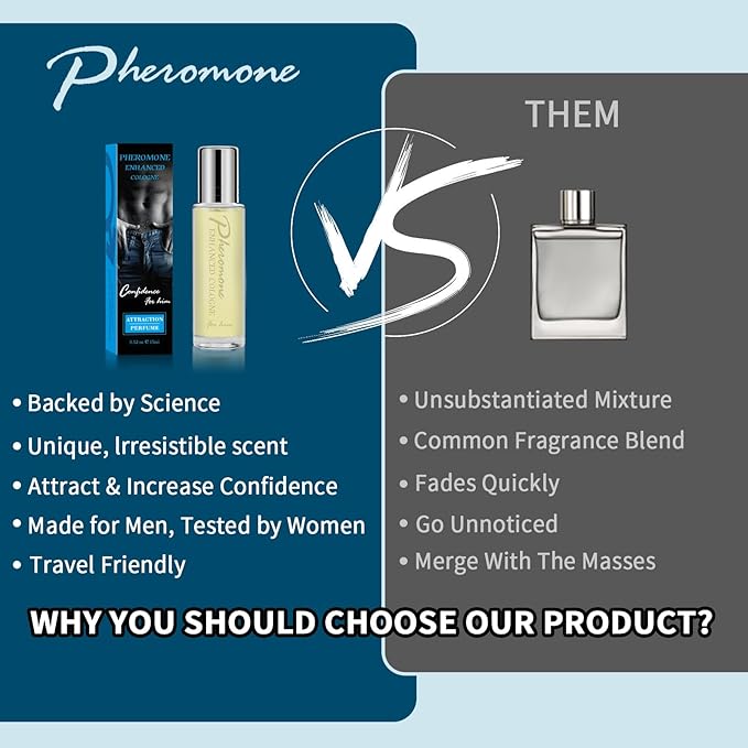 15 mL Pheromone Cologne for Men to Attract Women - Long-Lasting Scent Mens Colognes - Enhanced Confidence & Attraction Pheromone Infused Perfume for Men - Pheromones Hypnosis Men's Cologne