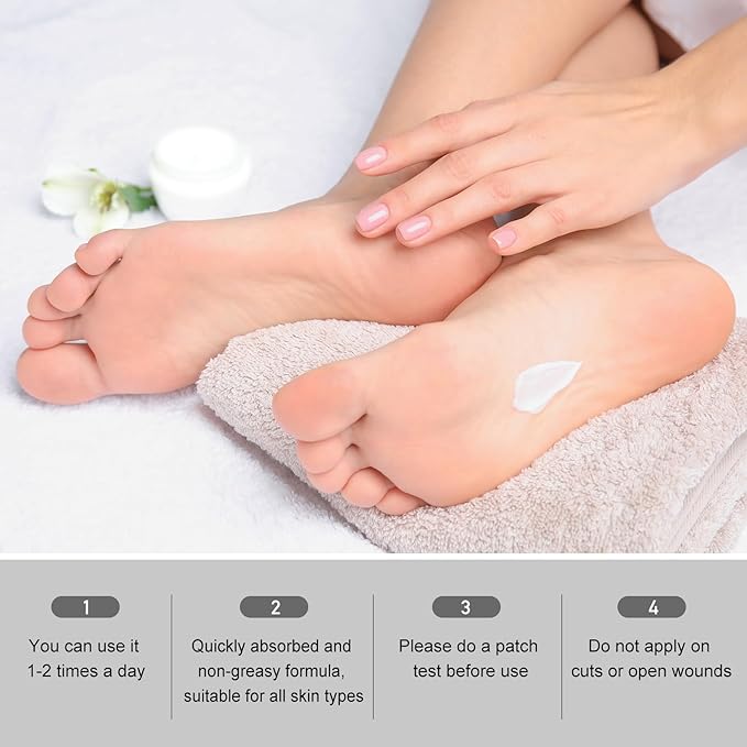 2 Packs Urea Cream 40 Percent - Foot & Hand Cream, for Dry, Cracked Heels, Feet, Knees, Elbows, and Hands, Callus Remover, Maximum Strength Urea Lotion for Softening and Moisturizing
