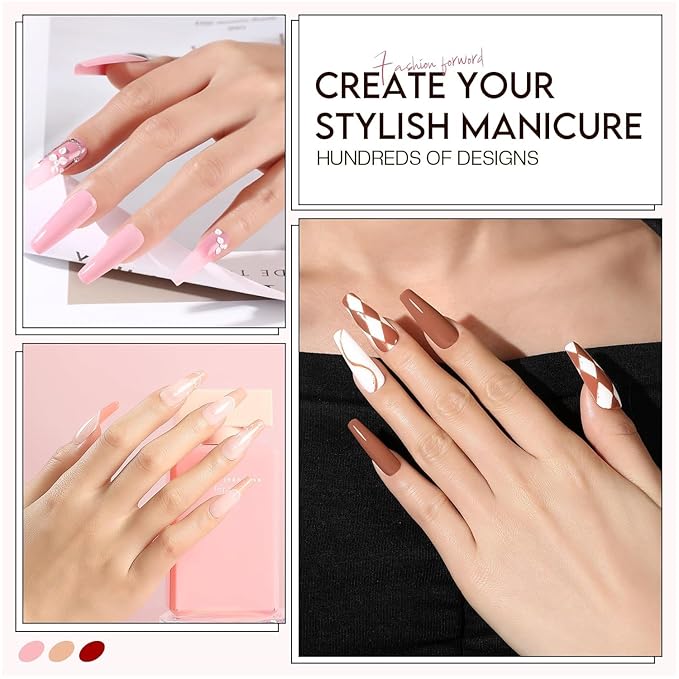 Morovan Acrylic Nail Kit for Beginners: Professional Nail Kit Acrylic Nail Set with U V Lamp with Everything Gel Polish Starter Kit with Glitter Acrylic Powder Nail Kit Gift Home Salon