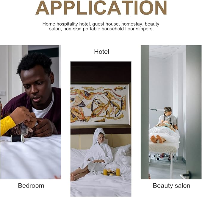 Milisten 20pcs Disposable Cotton Closed Toe Washable Folding Spa Slippers for Guests, Hotels, Office (Grey)