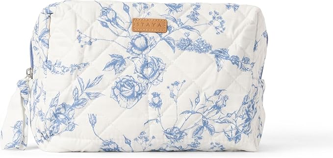 Staya Small Cosmetic Bag, Travel Toiletry Pouch - Coastal Grandma