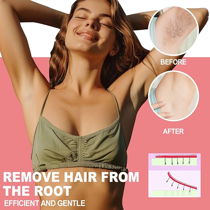 Wax Beads, 1lb Unscented Waxing Beads for Sensitive Skin, Coarse Hair Removal, Bikini, Brazilian Waxing, Body, Back, Leg, Underarms, Facial, at Home Refill Natural Wax beans for Women Men