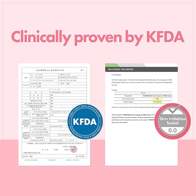 TOSOWOONG Pink Peptide 12 PDRN Serum With Salmon DNA PDRN 10,320ppm, 12 Peptides, Niacinamide, Skin glow, Hydrating, Moisturizing, Firming, Uneven Skin Tone, Korean Skincare, 33ml, 1.11 fl.oz.