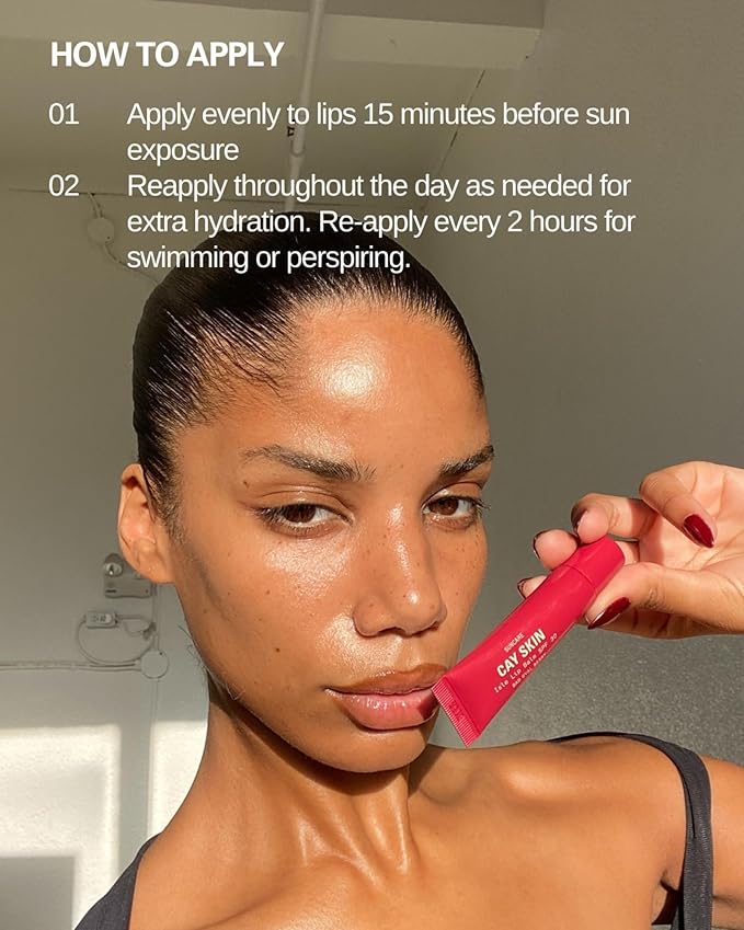 Cay Skin Isle Lip Balm SPF 30 – High Shine, Hydrating, Non-Sticky Lip Gloss in Vanilla Brown Sugar Flavor – Formulated with Natural Ingredients for All Skin Tones – Nude Ting