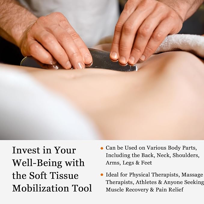 Scar Tissue Muscle Scraper Tool Plantar Fasciitis Scar Tissue Scraper Physical Therapy IASTM Body Massage Gift Set with 5 Pieces