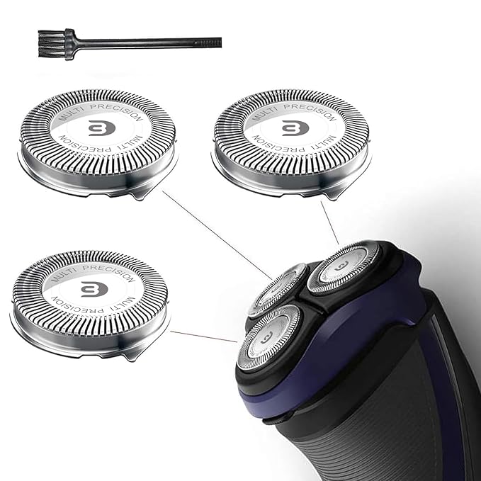 Rollingfit SH30 Replacement Heads Compatible with Philips Norelco Electric Shaver Series 1000, 2000, 3000 and S738, Easy Cut and Replace, 3-pc Pack