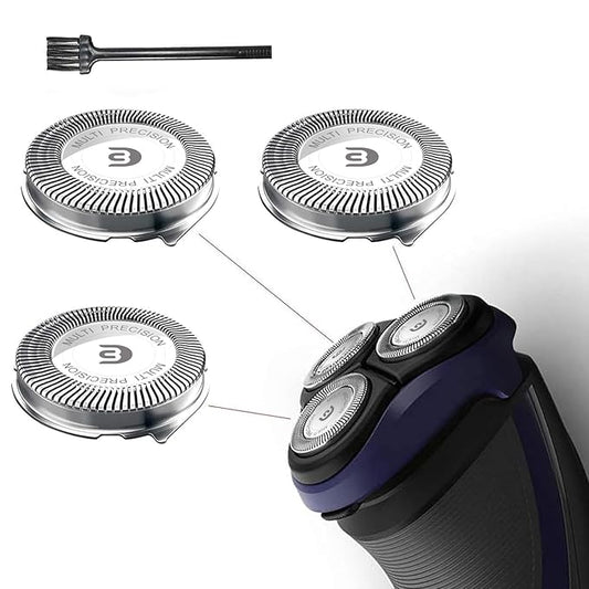 Rollingfit SH30 Replacement Heads Compatible with Philips Norelco Electric Shaver Series 1000, 2000, 3000 and S738, Easy Cut and Replace, 3-pc Pack