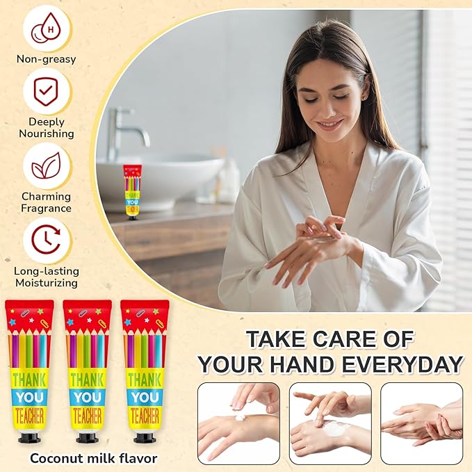 24 Sets Baby Shower Hand Cream Bulk Shower Teacher Gifts Favors Bridal Thank You Appreciation Hand Cream for Guests Travel Size Lotion with Organza Bags