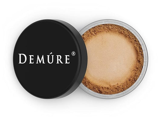Demure Mineral Makeup, Finishing Powder (Dark), Loose Powder Make Up, Face Powder, Setting Powder Makeup, Professional Makeup.