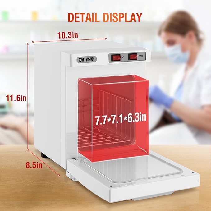 Towel Warmer Cabinet, 5L Hot Bath Towel Warmer Heating Use for Facial Spa, Hair Beauty, Salon Equipment and Home