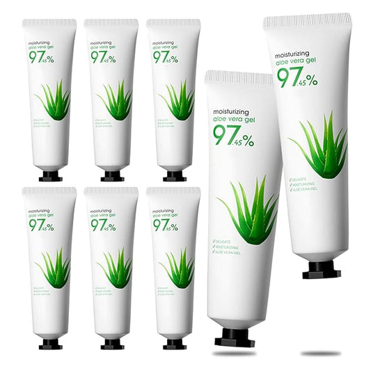 8PCS Purity Aloe Vera Gel - Hydrating Aloe Vera Gel for Face and Skin,No Sticky Moisturizing Aloe Gel M