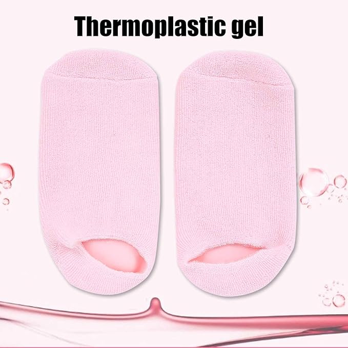 4Pcs Essential Oil Gel Socks,Moisturizing Socks, Gel Spa Socks,Beauty Salon Moisturizing Anti Crack Foot Care Socks for Women and Men Foot, Deep Moisturizing Foot Care Gel Socks