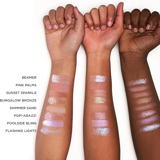 Petite N Pretty Everyday At First Glow Makeup Set for Kids, Teens, & Tweens - Natural 3-in-1 Makeup Palette of Blush, Eyeshadow, and Highlighter & 10k Shine Lip Gloss (Gia Pink)