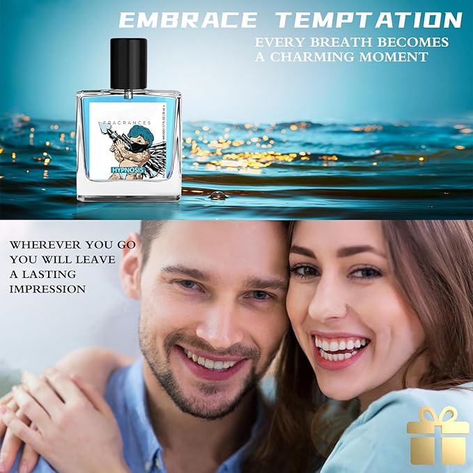 Pheromone Cologne for Men, Hypnosis 2.0 Cologne for Men, Natural Herbal Formula-Long Lasting Scent, Enhance Attraction, Pheromone Perfume, Men's Fragrances, Gift for Father, Boy Friend and Husband