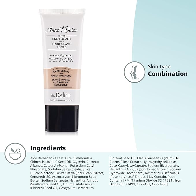 theBalm Anne T. Dotes Tinted Moisturizer, 10 (For Very Fair Skin), 1 fl. oz.,7168