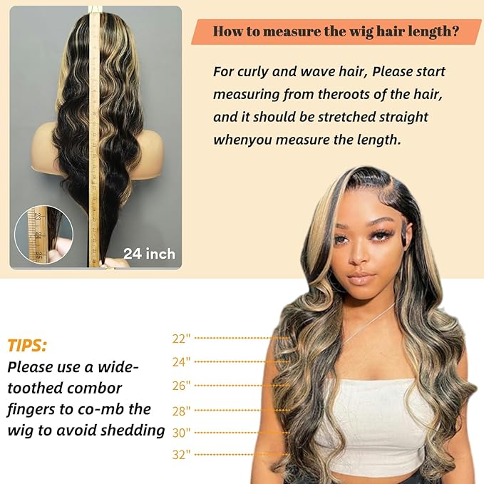 5x5 Wear and Go Glueless Wig Human Hair Pre Plucked Pre Cut FB/27 Honey Blonde Body Wave Lace Front Wigs Human Hair for Women 180% Density 22Inch