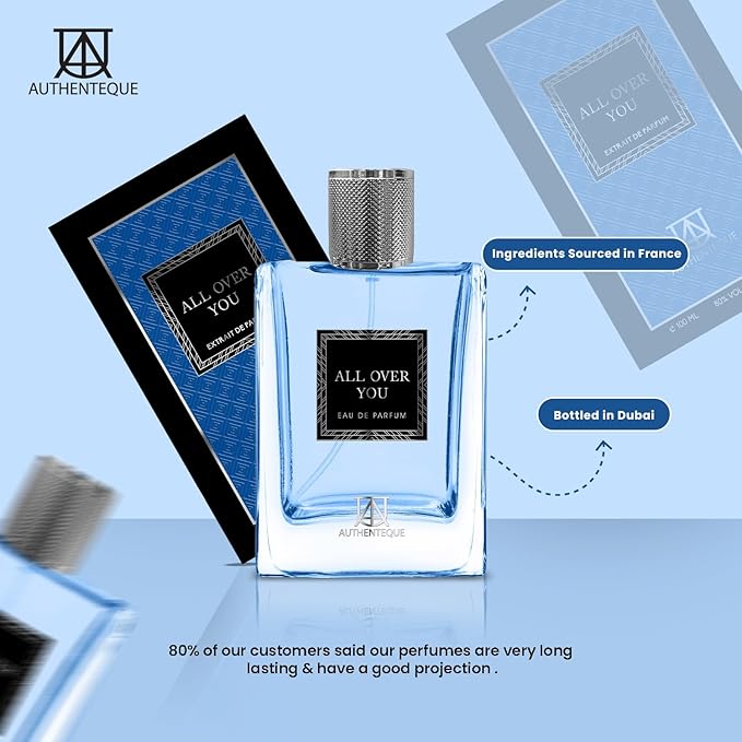 All Over You Perfume for Men, Bold Fresh Mint, Green Apple & Zesty Lemon – Cologne for Men - 2.7oz (80ml), Long-Lasting Daily Wear Fragrance, Cruelty-Free