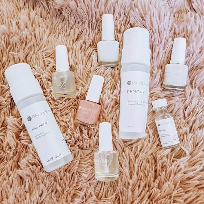 Dazzle Dry Nail Lacquer (Step 3) - Breathe Free - A sheer, milky soft marshmallow nude. Sheer cream. (0.5 fl oz)