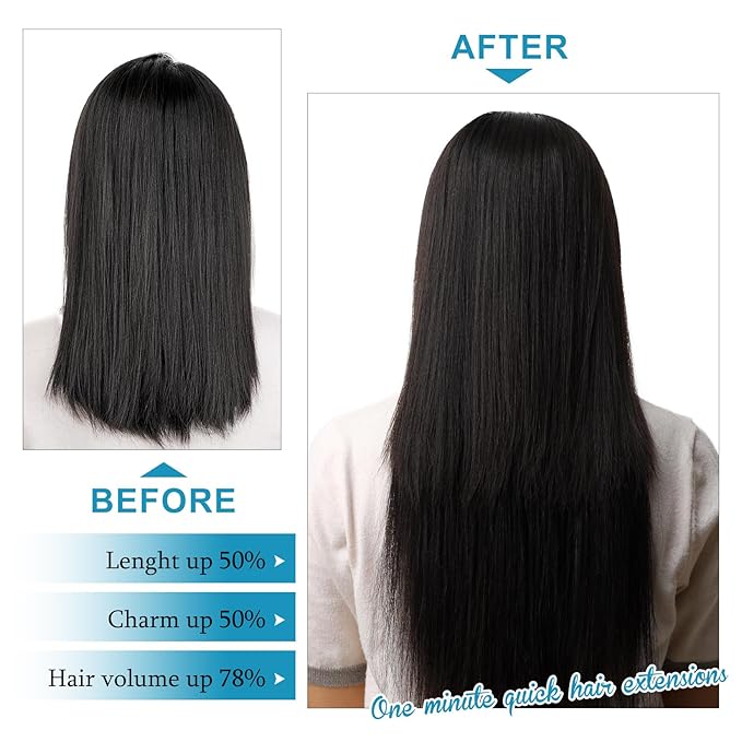 Straight Clip in Hair Extensions Real Human Hair 7Pcs 120g Brazilian Virgin Human Hair OQ Hair Clip in Extensions for Women Lace Weft 14Inch