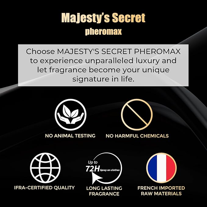 MAJESTY'S SECRET PHEROMAX Luxury Men's Cologne Sampler Sets (10 x 0.34 fl oz) – Mini Perfume Travel Set with Magnetic Cap & Gift Bag – 10 Unique Fragrances for Holidays,Beginners,Dating & Daily Use