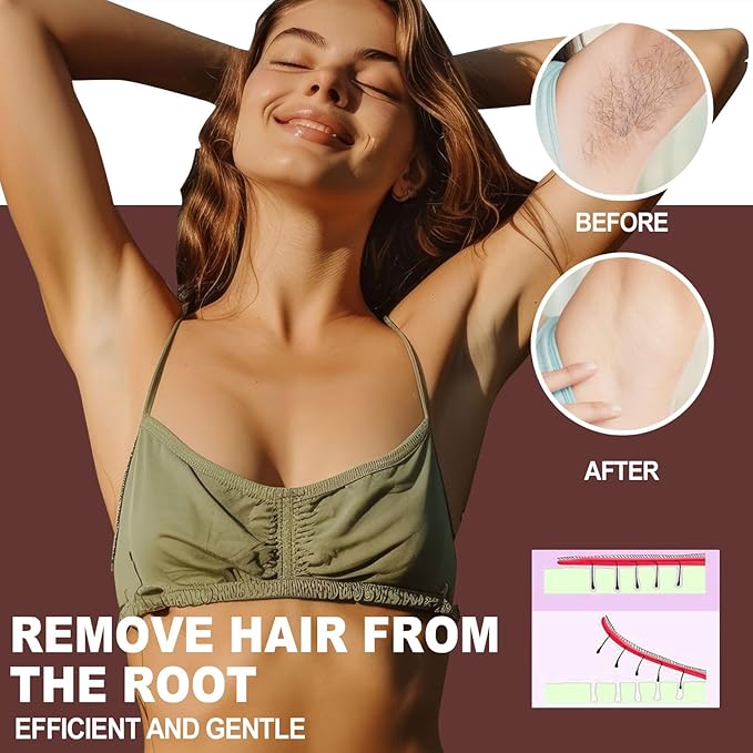 Wax Beads for Coarse Hair Removal, 1lb Wax Beans for Sensitive Skin Women, Hard Wax Beads for Full Body, Brazilian Waxing, Bikini, Face, No Rosin Unscented Low Temperature Home Wax Beans