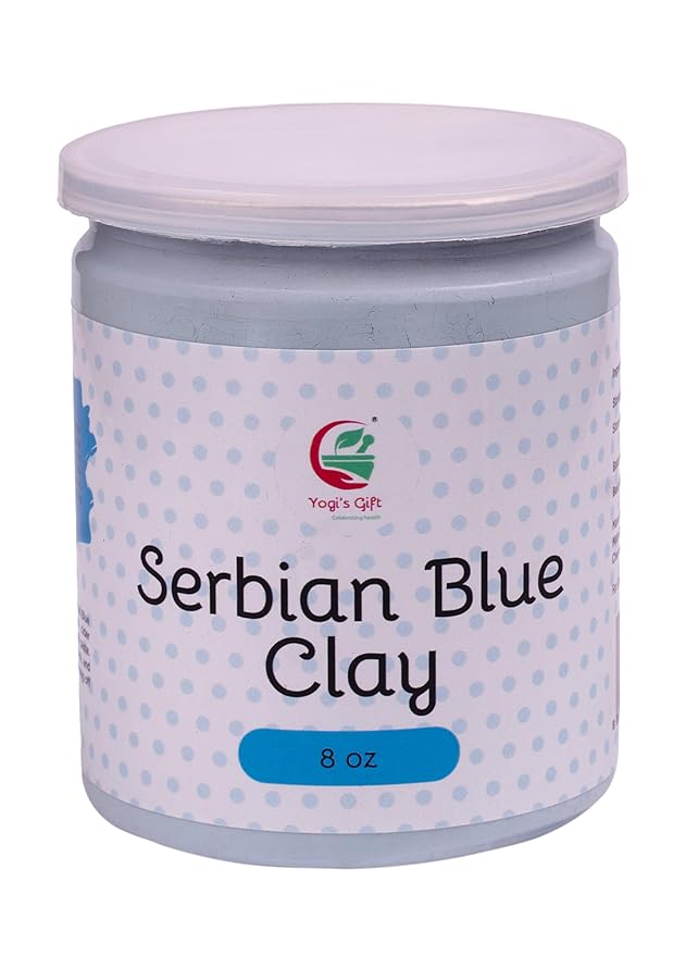 Serbian Blue Clay Powder 8 oz (227g) | 100% Natural Cambrian Clay For Skin & Soap Making | By Yogi's Gift®