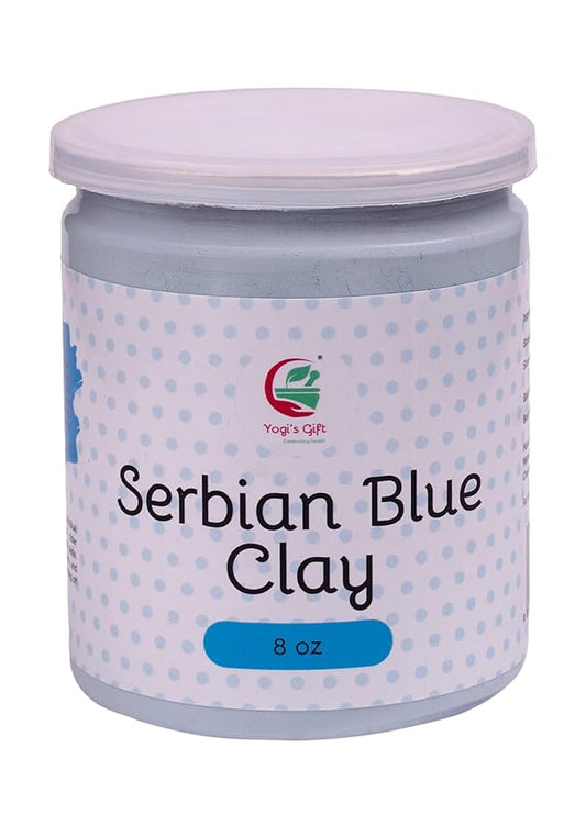 Serbian Blue Clay Powder 8 oz (227g) | 100% Natural Cambrian Clay For Skin & Soap Making | By Yogi's Gift®