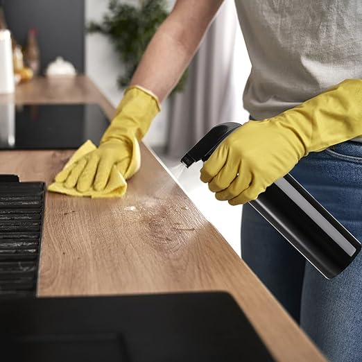 TOPZEA 12 Pack Empty Spray Bottles, 16oz Plastic Durable Black Spraying Bottles with Mist and Stream Option, Leak-proof Sprayers for Cleaning Solutions, Alcohol, Essential Oils, Hair Misting