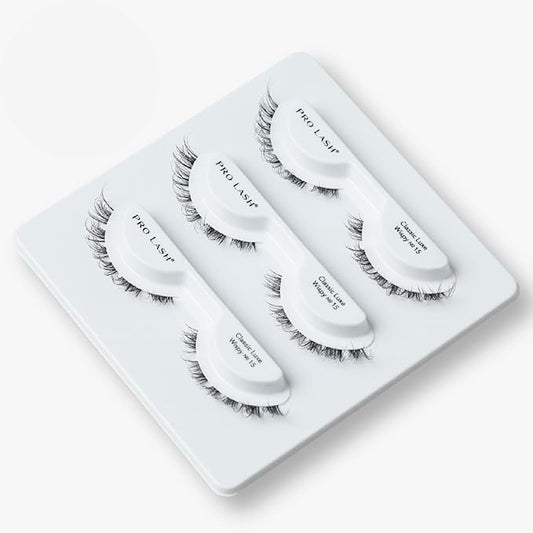 Pro Lash ProWear Professionally Styled Lash Clusters - Easiest to Apply Eyelash Cluster - 10 Day Eyelashes - Waterproof Lashes Clusters - 3 Sets - Classic Luxe Wispy No. 15 - Black