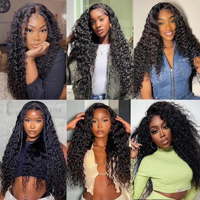 Color 1B Human Hair Kinky Curly Bundles Natural Color Bundles Curly Brazilian Human Hair Weave Extensions Soft and Silky for Black Women 8 10 12 Inch