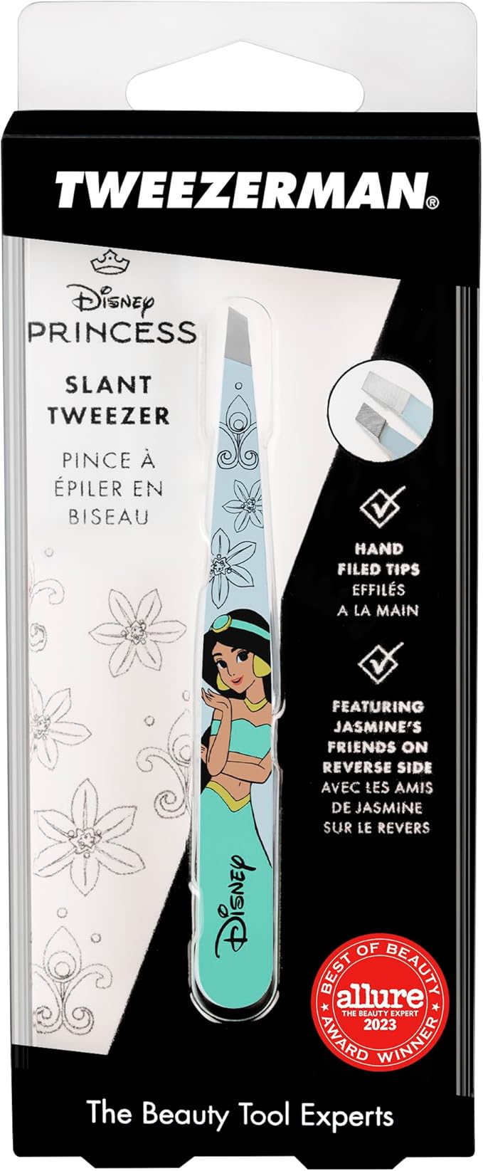Tweezerman Jasmine Slant Tweezer - Eyebrow Tweezers for Women and Men