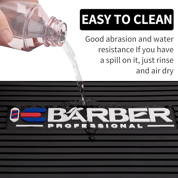 Magnetic Barber Mat for Station Barber Organizer Mat for Clipper Salon Station Tools with 4 Slots for Clippers Salon Barbershop Work Station Pads Anti Slip(4 Slots)