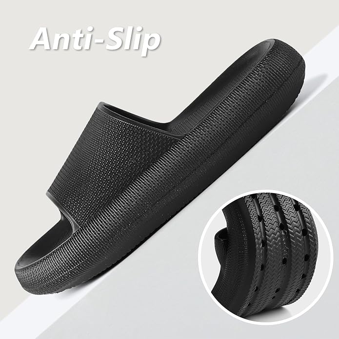 Menore Slippers for Women and Men Quick Drying, Parent-Child EVA Open Toe Soft Slippers, Non-Slip Soft Shower Spa Bath Pool Gym Beach House Sandals for Indoor & Outdoor