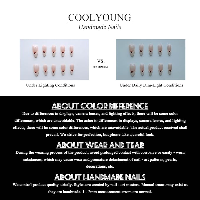 Handmade Nails, Nailphoria Press Ons, Medium Coffin Press On Nails, Pink Nails, Reusable Press On Nails, 3D Press On Nails, Y2K Press On Nails, Woman Gifts, COOLYOUNG 10 PCS False Nails (L)