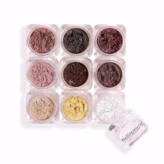 bellapierre Shimmer Powder 9 Stack | Paraben Free Eyeshadow | Vegan & Cruelty Free Eye Makeup - 9 Count - Serenity