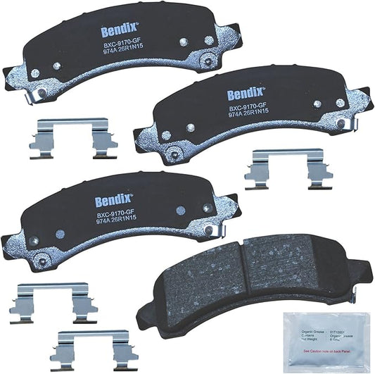 Bendix Priority1 CFC974A Ceramic Rear Brake Pads for Select Models Cadillac Escalade, Chevrolet Avalanche 1500, Express Silverado Sonora, Suburban Tahoe, GMC Savana Sierra Yukon, Yukon XL 1500